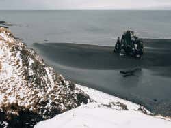 Hvitserkur en invierno